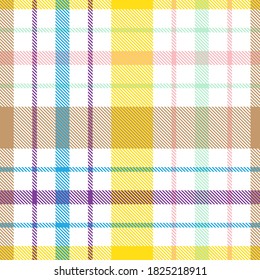 Rainbow Glen Plaid textured seamless pattern suitable for fashion textiles and graphics