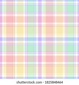 Rainbow Glen Plaid textured seamless pattern suitable for fashion textiles and graphics