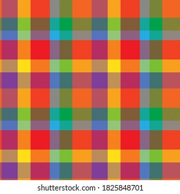 Rainbow Glen Plaid textured seamless pattern suitable for fashion textiles and graphics