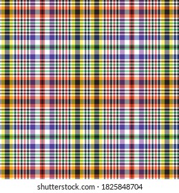 Rainbow Glen Plaid textured seamless pattern suitable for fashion textiles and graphics
