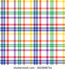 Rainbow Glen Plaid textured seamless pattern suitable for fashion textiles and graphics