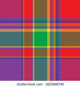 Rainbow Glen Plaid textured seamless pattern suitable for fashion textiles and graphics