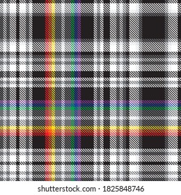 Rainbow Glen Plaid textured seamless pattern suitable for fashion textiles and graphics