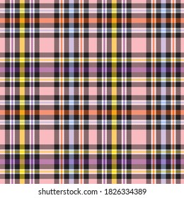 Rainbow Glen Plaid textured seamless pattern suitable for fashion textiles and graphics