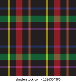Rainbow Glen Plaid textured seamless pattern suitable for fashion textiles and graphics