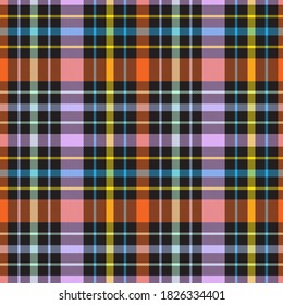 Rainbow Glen Plaid textured seamless pattern suitable for fashion textiles and graphics