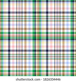 Rainbow Glen Plaid textured seamless pattern suitable for fashion textiles and graphics