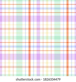 Rainbow Glen Plaid textured seamless pattern suitable for fashion textiles and graphics