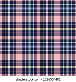 Rainbow Glen Plaid textured seamless pattern suitable for fashion textiles and graphics