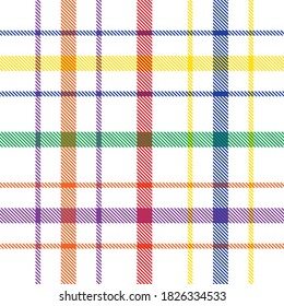 Rainbow Glen Plaid, nahtlos strukturiert, geeignet für Modetextilien und Grafiken