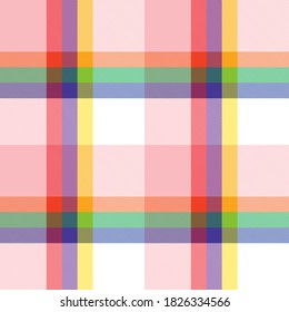 Rainbow Glen Plaid textured seamless pattern suitable for fashion textiles and graphics