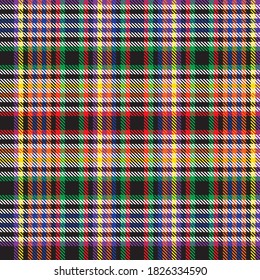 Rainbow Glen Plaid textured seamless pattern suitable for fashion textiles and graphics