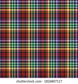 Rainbow Glen Plaid textured seamless pattern suitable for fashion textiles and graphics