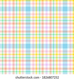 Rainbow Glen Plaid textured seamless pattern suitable for fashion textiles and graphics