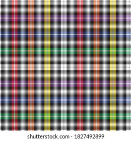Rainbow Glen Plaid textured seamless pattern suitable for fashion textiles and graphics