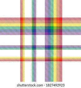 Glen de arcoiris Plaid texturizado patrón sin costura adecuado para textiles y gráficos de moda