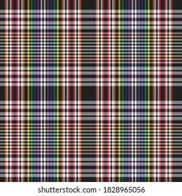 Rainbow Glen Plaid textured seamless pattern suitable for fashion textiles and graphics