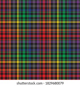 Rainbow Glen Plaid textured seamless pattern suitable for fashion textiles and graphics