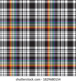 Rainbow Glen Plaid textured seamless pattern suitable for fashion textiles and graphics