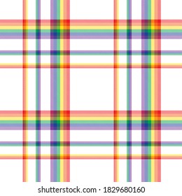 Rainbow Glen Plaid textured seamless pattern suitable for fashion textiles and graphics