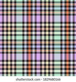 Rainbow Glen Plaid textured seamless pattern suitable for fashion textiles and graphics