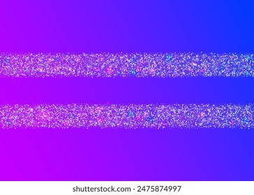 Rainbow Glitter. Light Isolated Cristals. Party Tinsel. Blue Happy Burst. Cristal Ribbon. Neon Background. Falling Design. Laser Pattern. Pink Rainbow Glitter