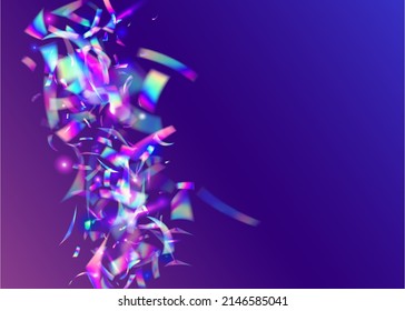 Glitter arcoiris. Fiesta Multicolor Luz solar. Textura del Holograma. Diseño difuso. El arte del glamur. Efecto láser azul. Foil moderno. Fondo Holográfico. Glitter Purple Rainbow