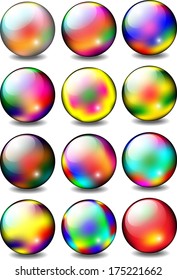 Rainbow Glossy Ball Set