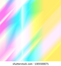 Rainbow glow reflections of light. Holographic dispersion and reflection in the glass