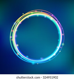 Rainbow Glowing Circle Frame Sparkles Vector Stock Vector (Royalty Free ...