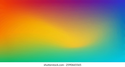 Rainbow gradient background of colors abstract pattern or texture. Vector rainbow gradient with soft color gradation in blur mesh wave