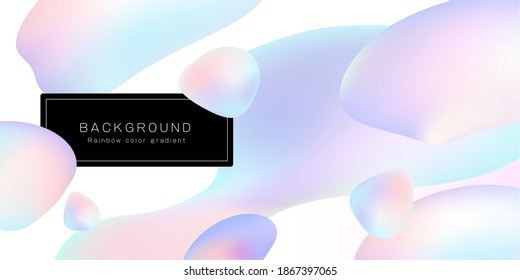 Rainbow gradient, background design, soap bubbles