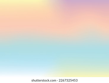 Rainbow gradient background set with holographic cover. 90s, 80s retro style. Iridescent graphic template for flyer, poster, banner, mobile app. Vibrant minimal hologram gradient.