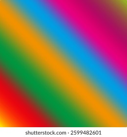Rainbow gradient background. Vivid diagonal colors. Vector abstract texture. Bright modern style.