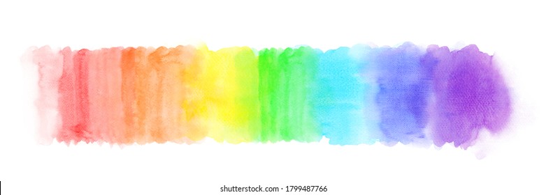 Rainbow gradient hand-painted watercolor abstract background. Stain artistic vector used as being an element in the decorative design of header, poster, card, or banner.