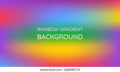 Rainbow gradient horizontal background. Vector blurry abstract designs.