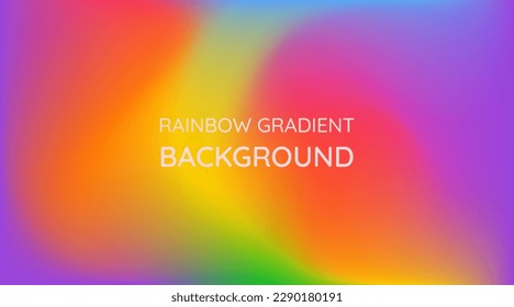 Rainbow gradient horizontal background. Vector blurry abstract designs.