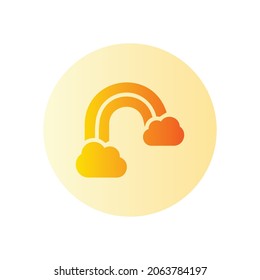 rainbow gradient icon isolated on white background
