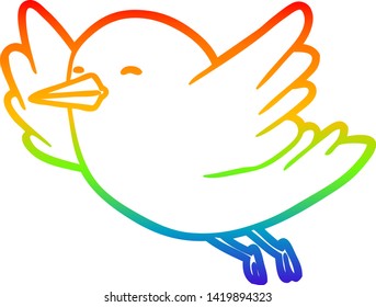 Regenbogengradientenzeichnung eines Vogels
