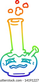 Regenbogengradientenzeichnung eines Cartoon-Bong