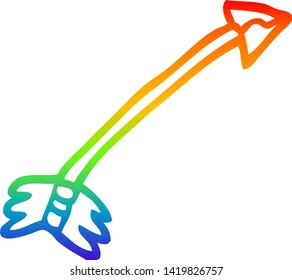 Regenbogengradientenzeichnung eines Cartoon-Pfeilers