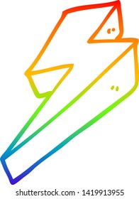 dibujo de la línea de gradiente de arco iris de los tornillos de trueno de dibujos animados