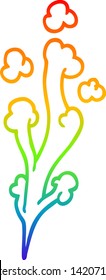Regenbogengradientenzeichnung einer Cartoon-Flügelwolke