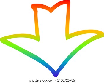 Regenbogengradientenzeichnung eines Pfeilzeichens
