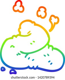Regenbogen-Farbverlauf-Zeichnung eines Cartoons