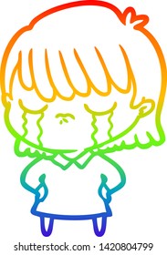 dibujo de una caricaturista llorando