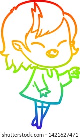 dibujo de una caricatura de una chica vampiresa riéndose