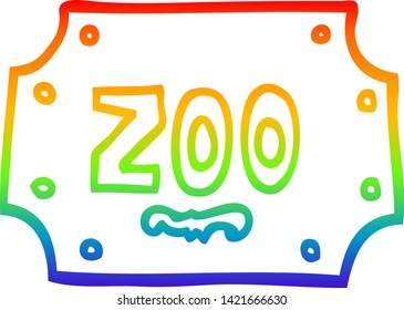 Regenbogen-Farbverlauf-Zeichnung eines Zeichens eines Cartoons