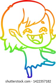 dibujo de una caricatura de una chica vampiresa riéndose
