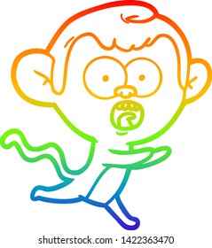 dibujo de una caricatura de un mono impactado